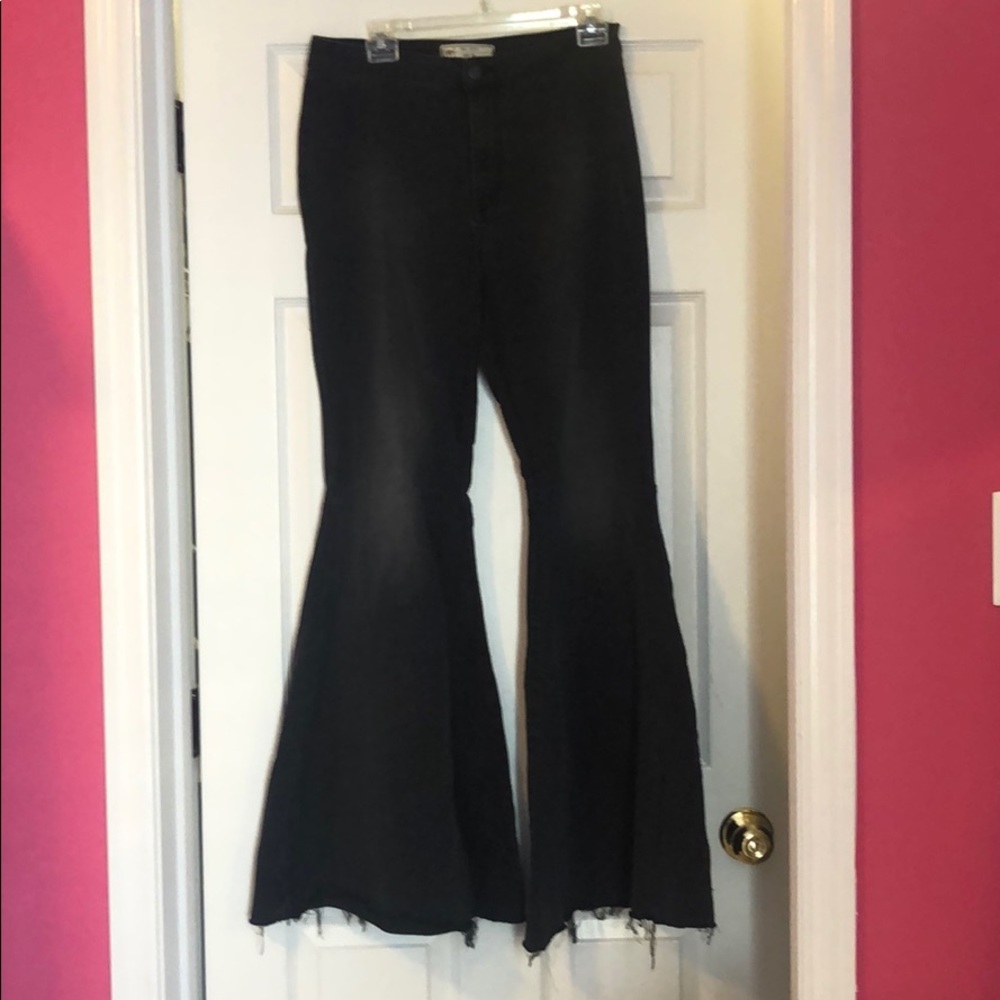 Black free people flare jeans